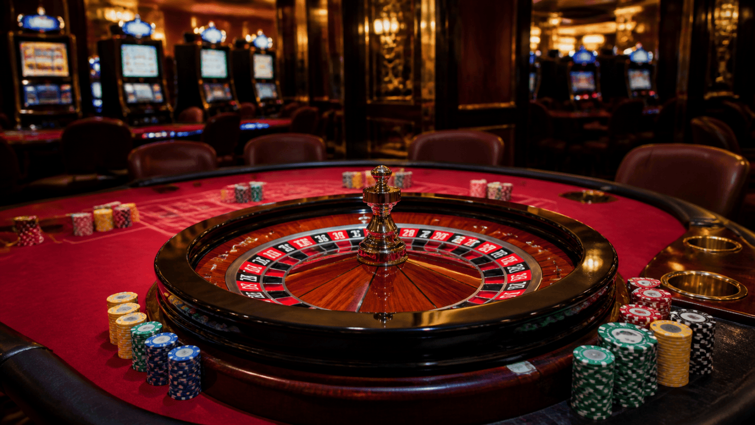 Che cosa si intende per casino non aams Tavolo da roulette e fiches in un casino